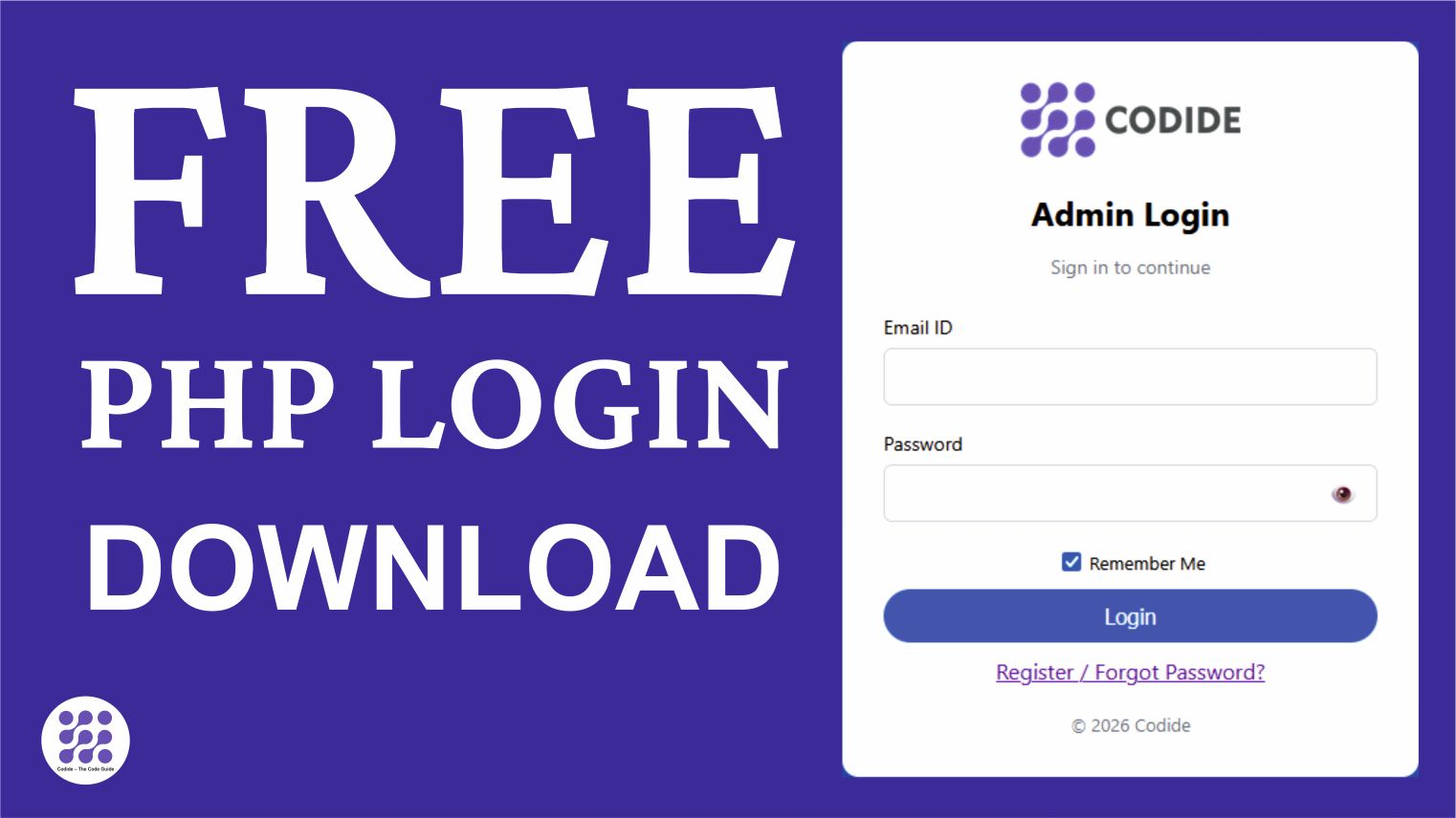 Free PHP Login System with MySQL