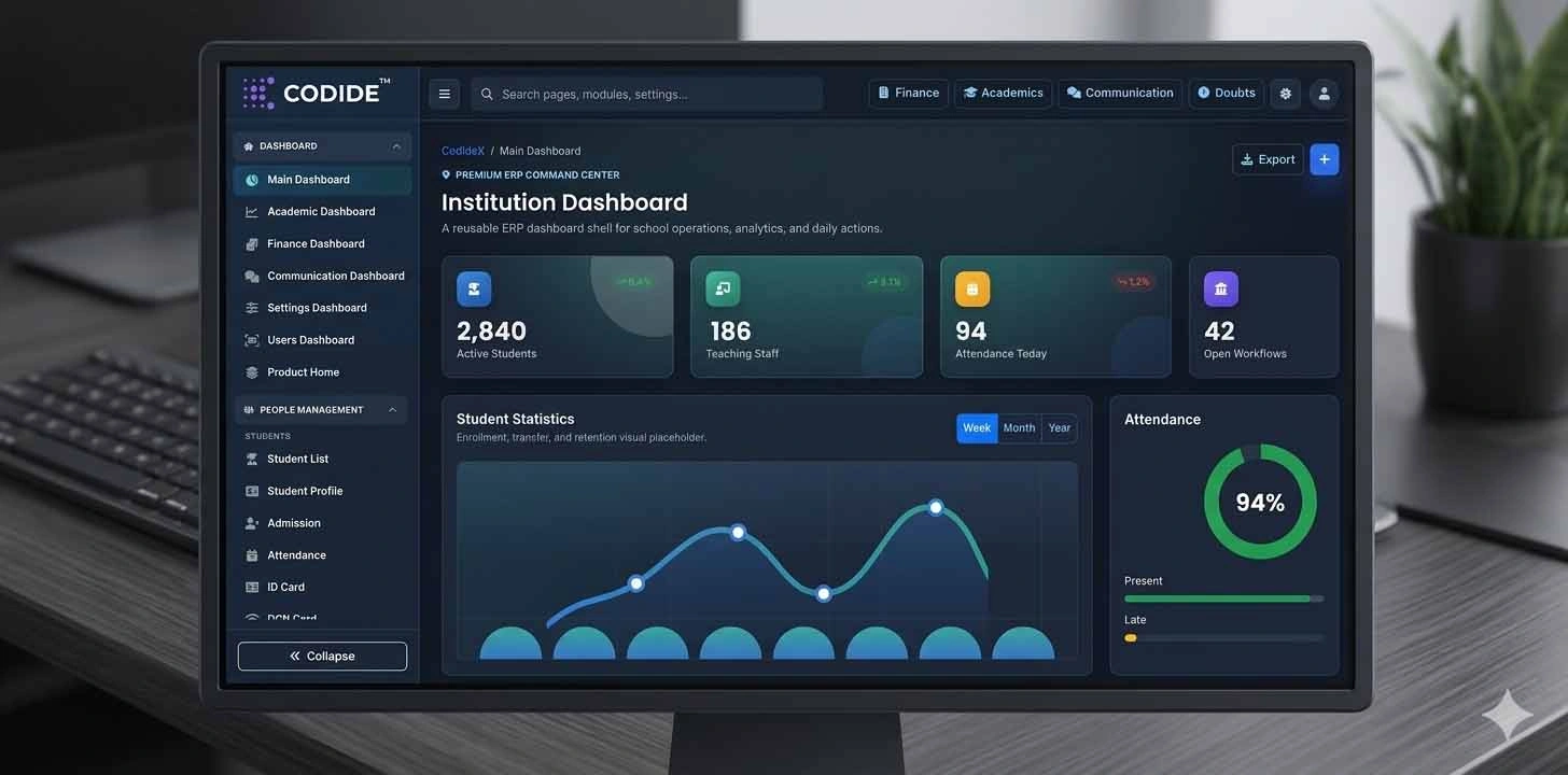 Introducing CodideX: A Modern School ERP HTML Template